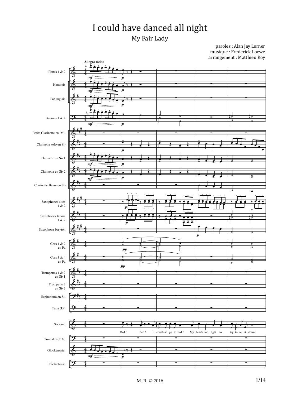 I Could Have Danced All Night — troisième page